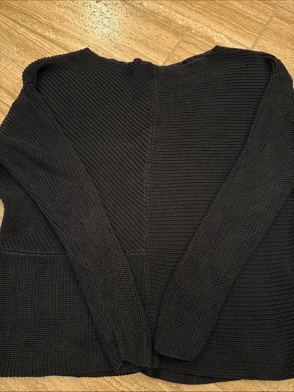 Ralph Lauren Black Boatneck Ribbed Knit Summer Sweater Medium